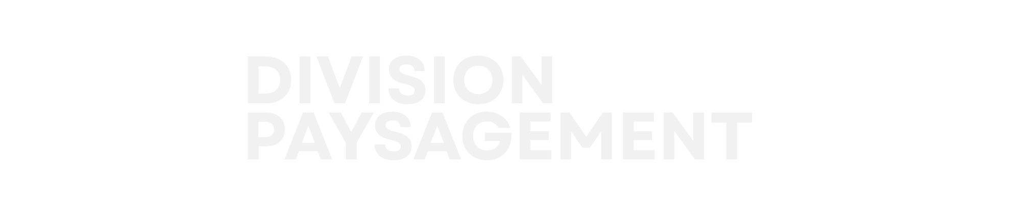 Logo avec un arbre stylisé et le texte 'Division Paysagement'