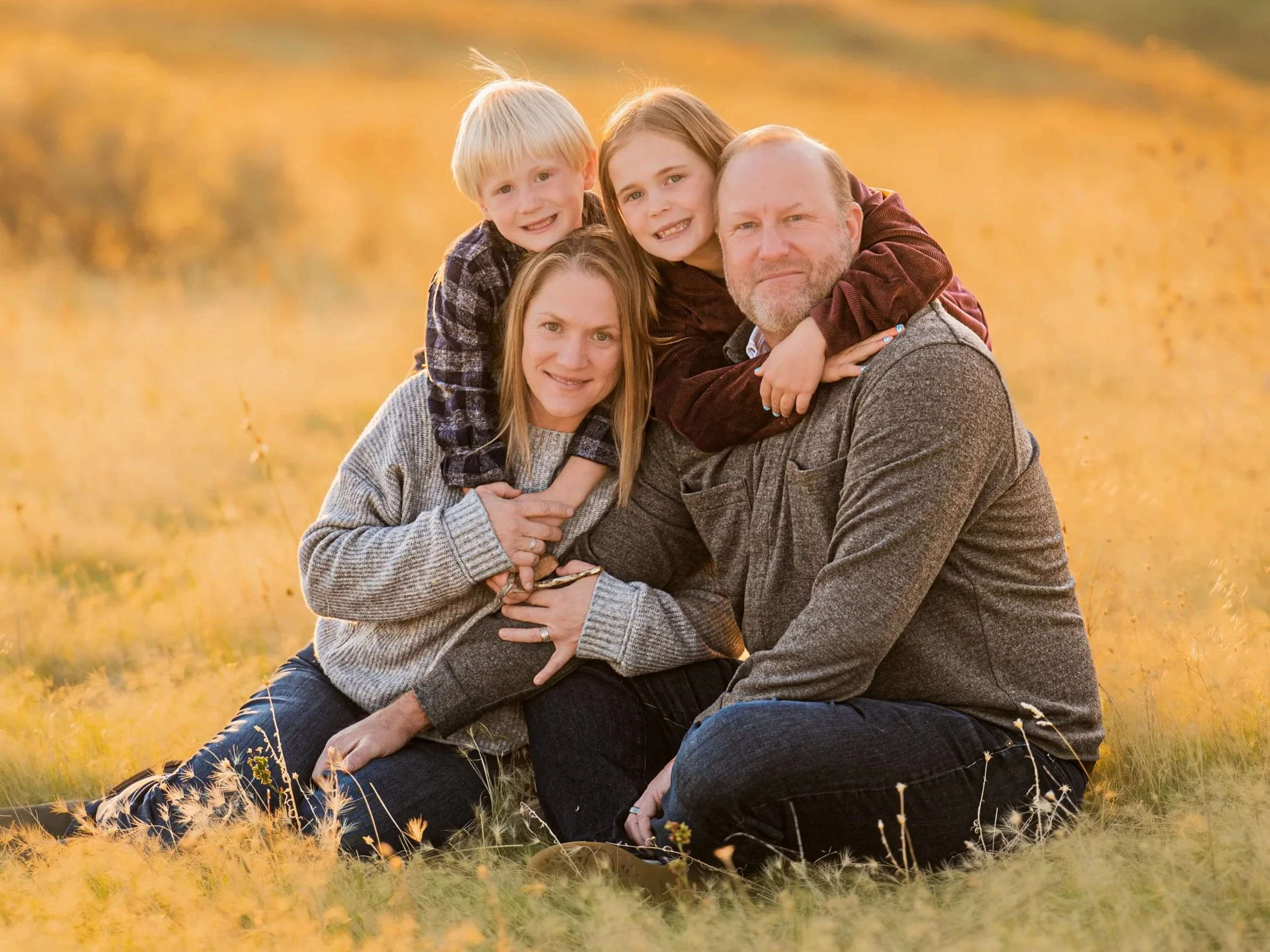 The founder, Indi with her husband and two kids.