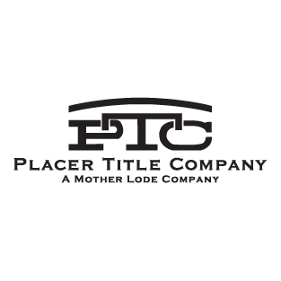 Black and white logo featuring the letters 'PLCC' with a curved line above and text below reading 'Placed Title Company, A Mother Lode Company.'