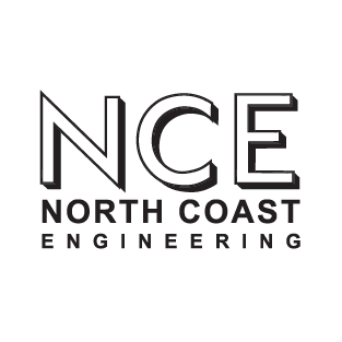 North Coast Engineering logo with black text on a dark background.