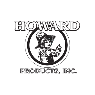 Howard Products, Inc. logo featuring a roaring lion inside a circular frame with the company name above and below.