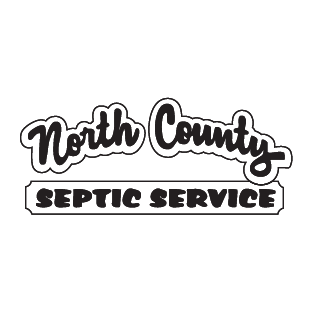Logo for North Country Septic Service featuring stylized text and a septic tank illustration.