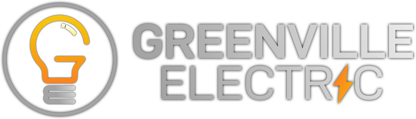 Logo for Greenville Electric featuring a lightbulb with a lightning bolt inside and the company name