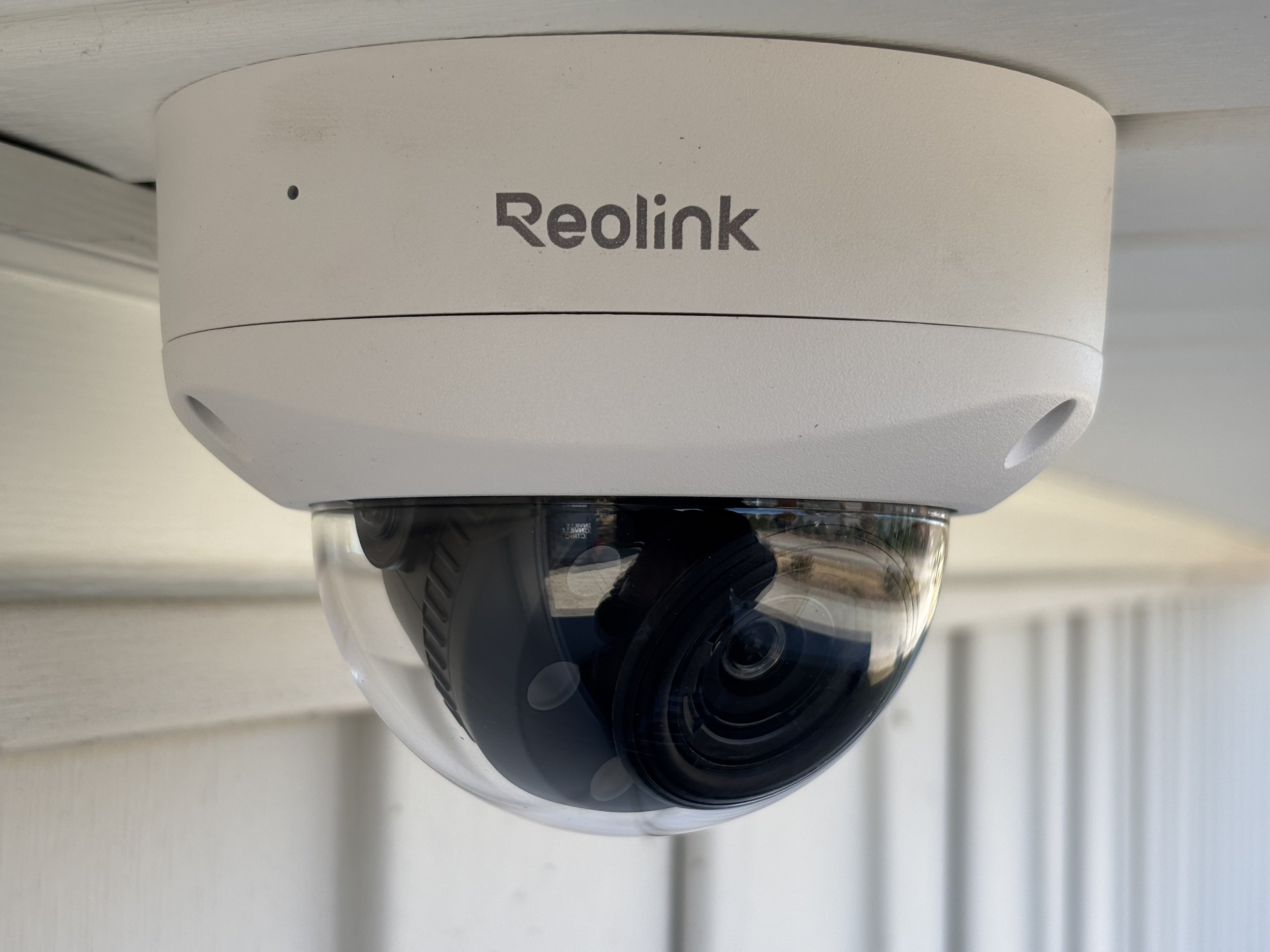 reolink dome camera, professionally installed by Greenville Electric