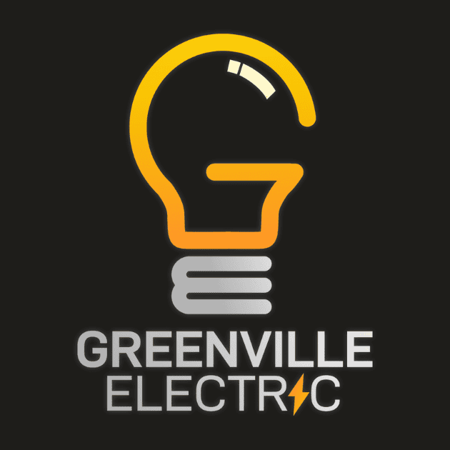 Greenville Electric Logo: Large cartoon outline of a light bulb with "Greenville Electric" underneath. A Lightening bolt replaces the I in "electric"