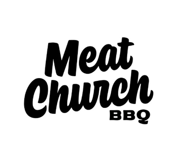 Logo for Meat Church BBQ in black text on a white background.