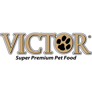 The word 'VICTOR' in bold letters with a paw print in the O, set against a black background.