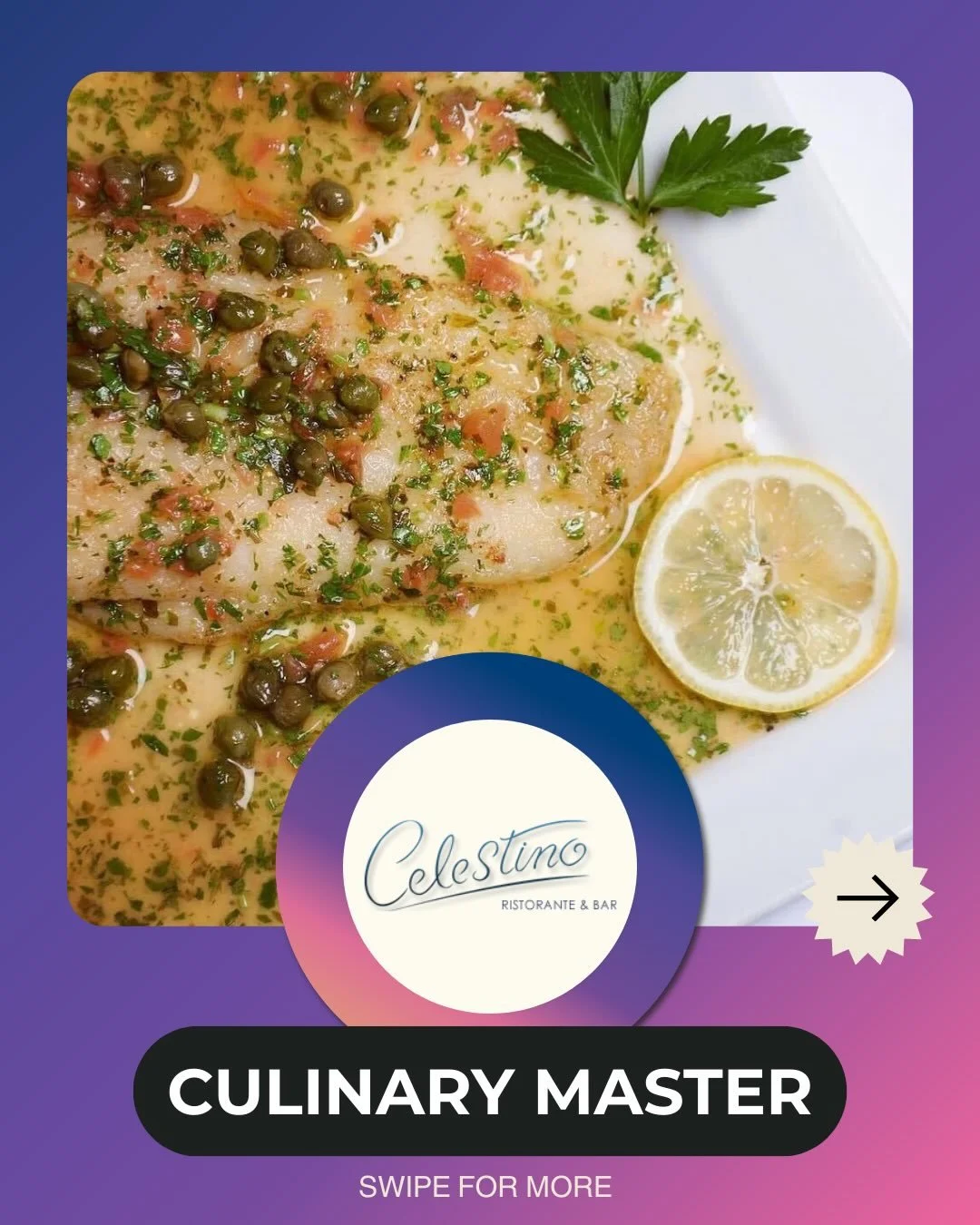 For over 20 years, Celestino has delighted the palates of Pasadena locals and travelers from all over the world, treating them to a taste of authentic Italian cuisine in the valleys of Southern California. 

Owner Calogero Drago infuses Celestino wit