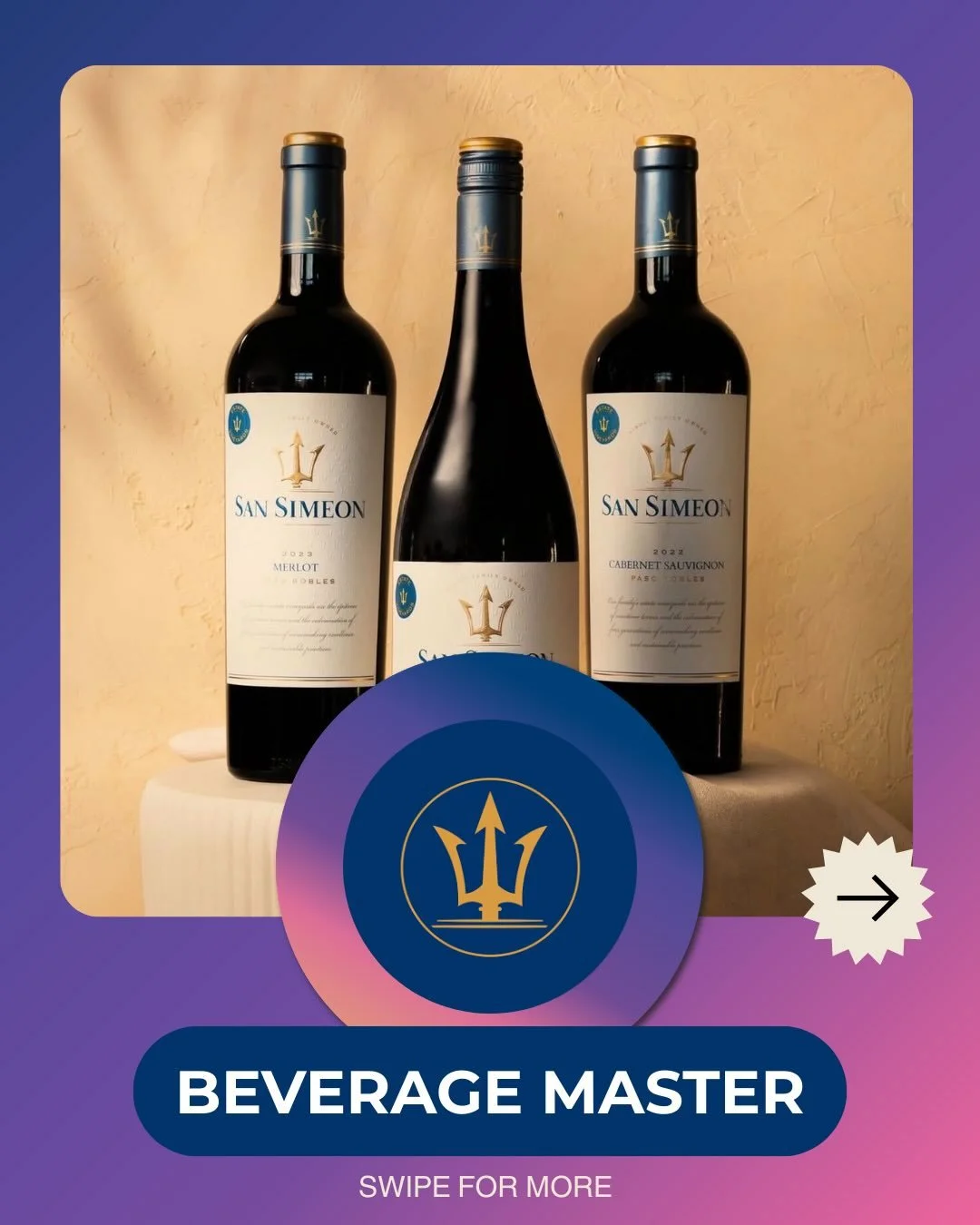 San Simeon Wines are premium, estate-grown wines from the Riboli Family, known for their quality, sustainability, and connection to California&rsquo;s Central Coast (Paso Robles &amp; Monterey), featuring a distinctive trident logo and offering terro