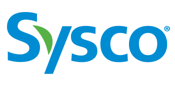 Sysco Food Services Logo Blue with Green Leaf