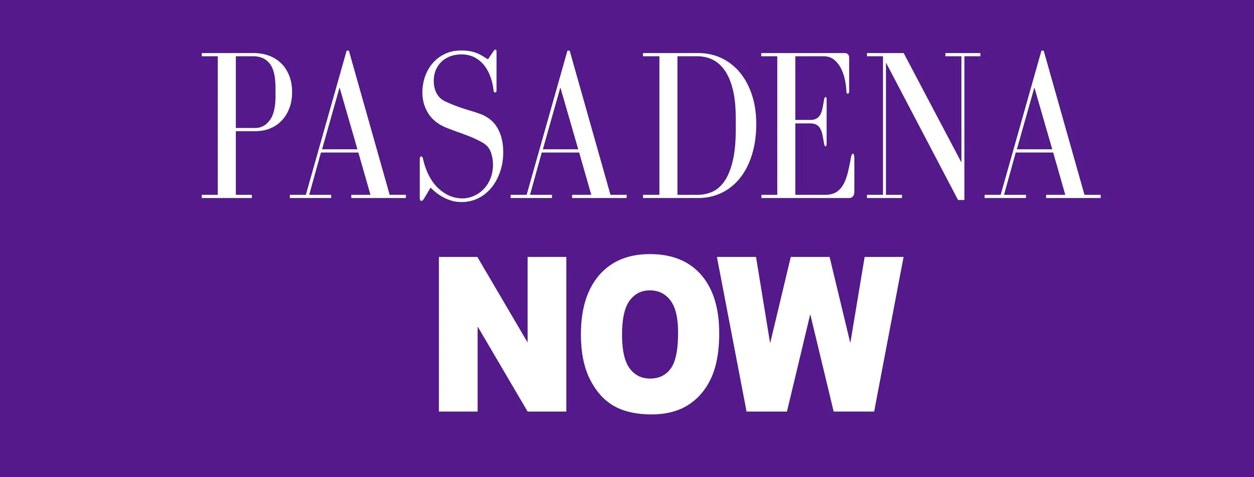 Purple background with the white text 'Pasadena Now' in large font.