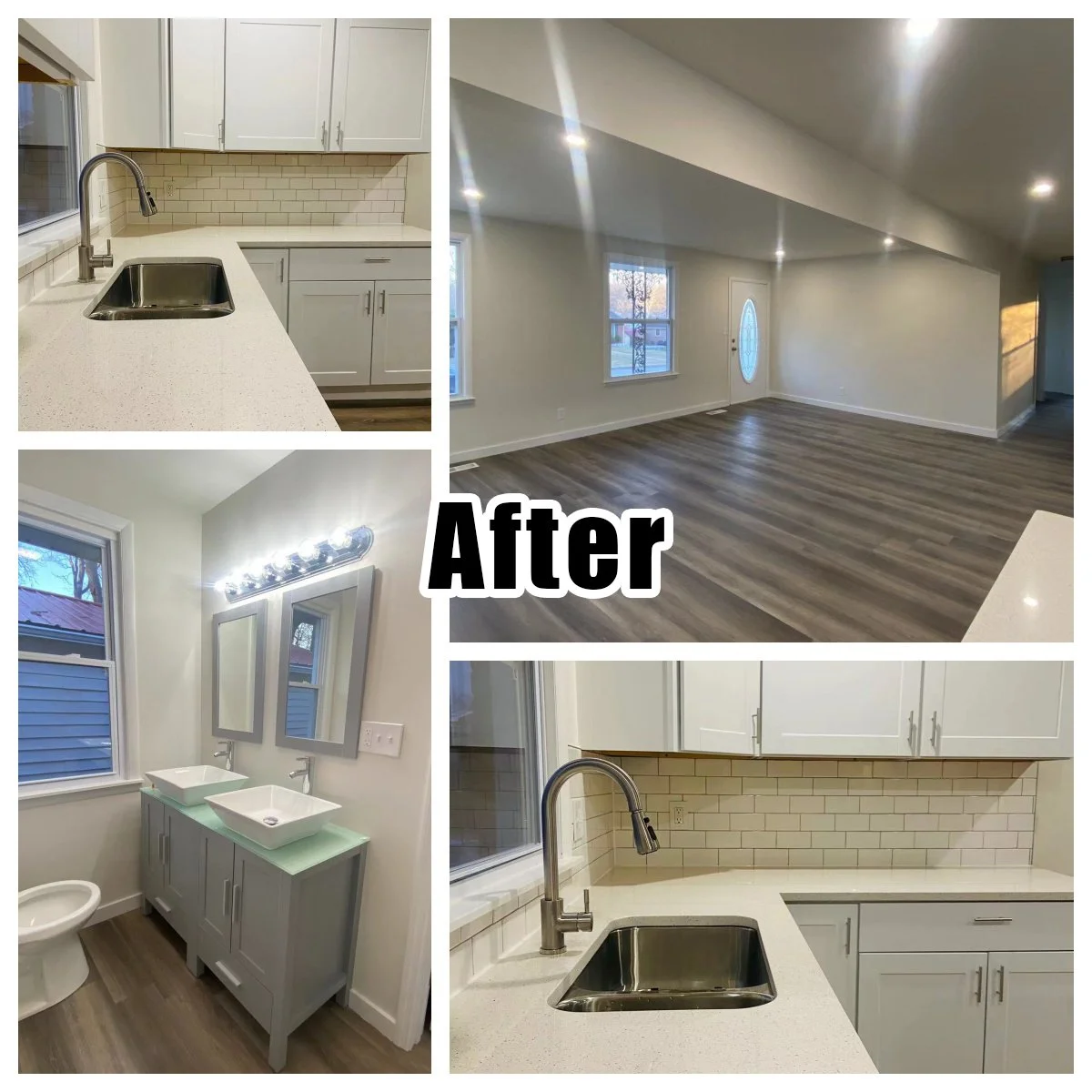 house flip over before and after