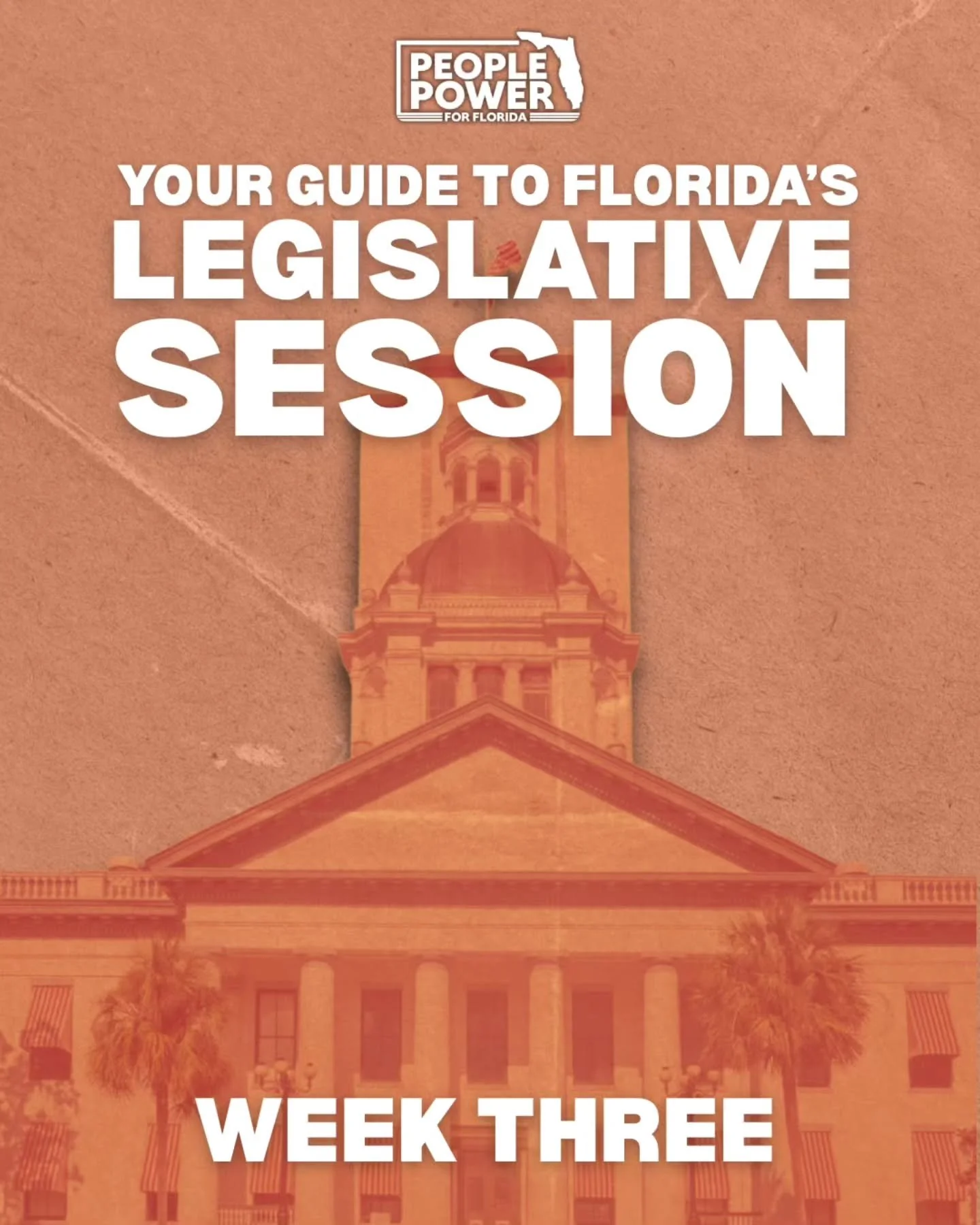 🚨Last week was the third week of Florida's Legislative Session--here's what happened, and what you need to know.

Bills are getting passed through the House and Senate, relating to topics like property taxes, reproductive rights, education, the clim