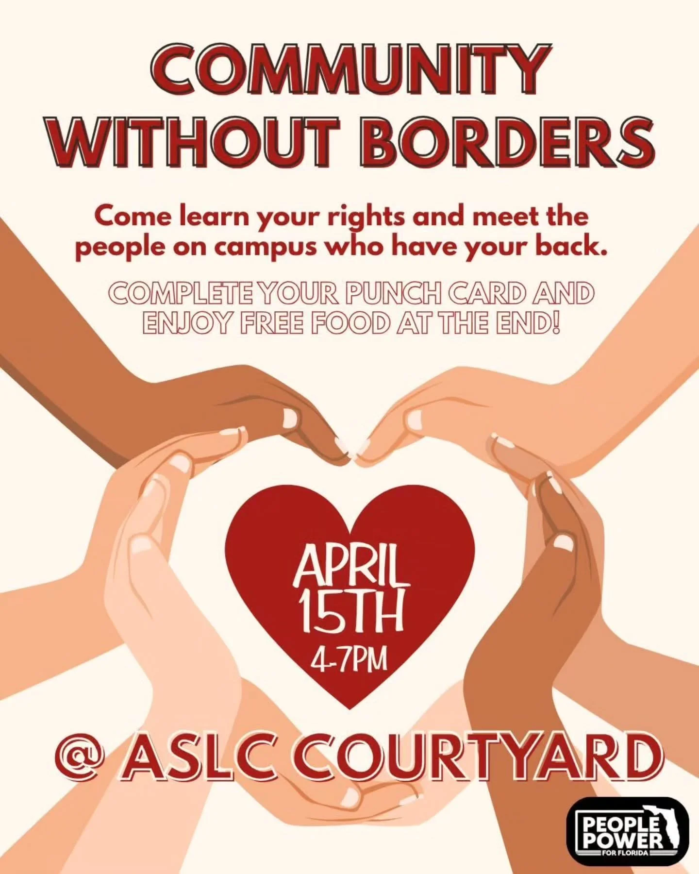 FSU: Come learn your rights from one of our community leaders! 🔍

📍 ASLC Courtyard
📅 04/15, 4PM-7PM