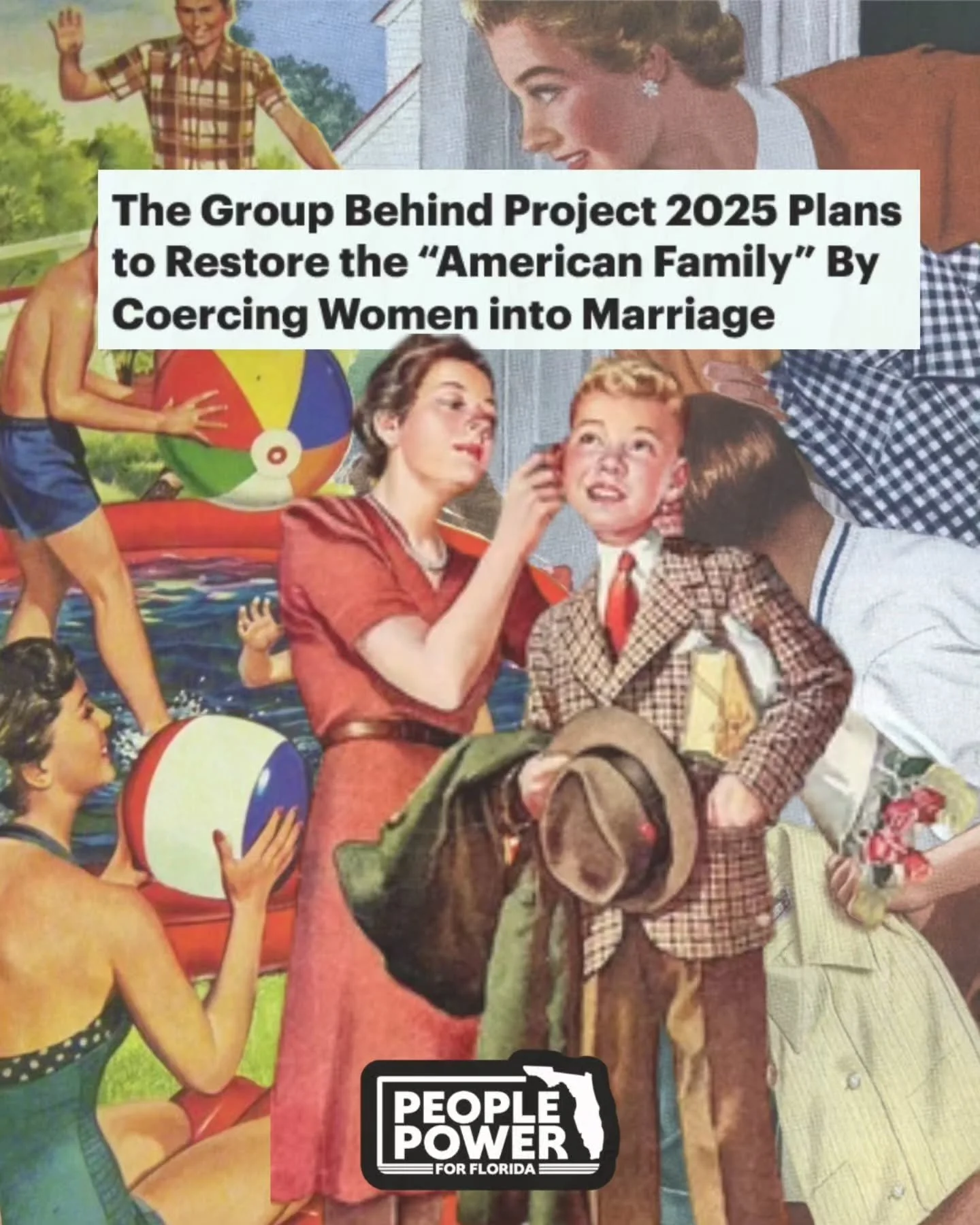 🚨The group behind Project 2025 just released a plan to reshape what it means to be a woman, and family, in the United States‼️

Led by The Heritage Foundation, this agenda promotes policies that would pressure young women into early marriage, restri