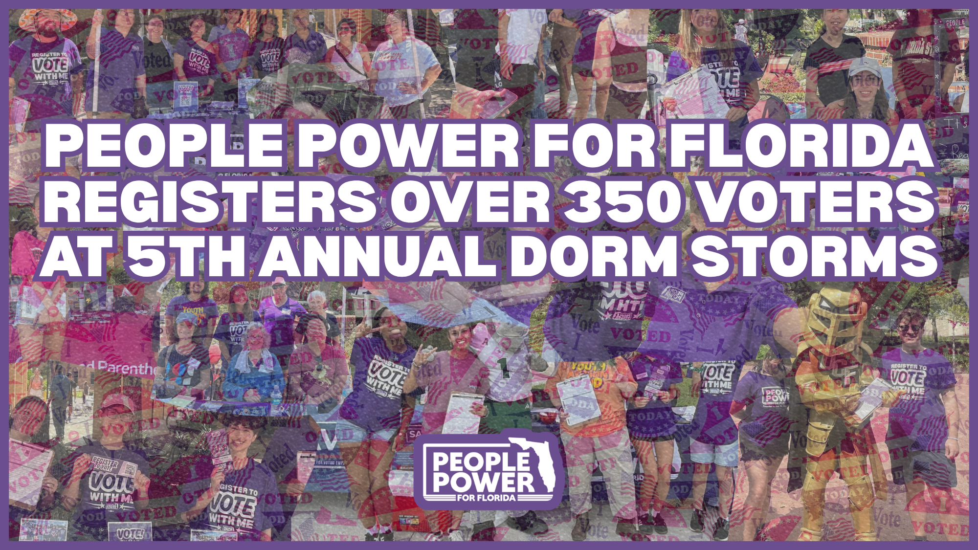 People Power for Florida and Coalition Partners Register Over 350 Student Voters During 5th Annual Fall “Dorm Storms”