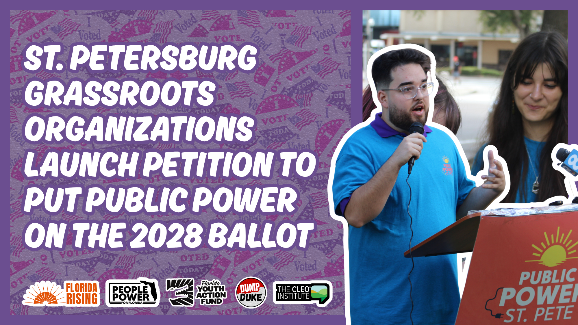 St. Petersburg Grassroots Organizations Launch Petition to Put Public Power on the 2028 Ballot
