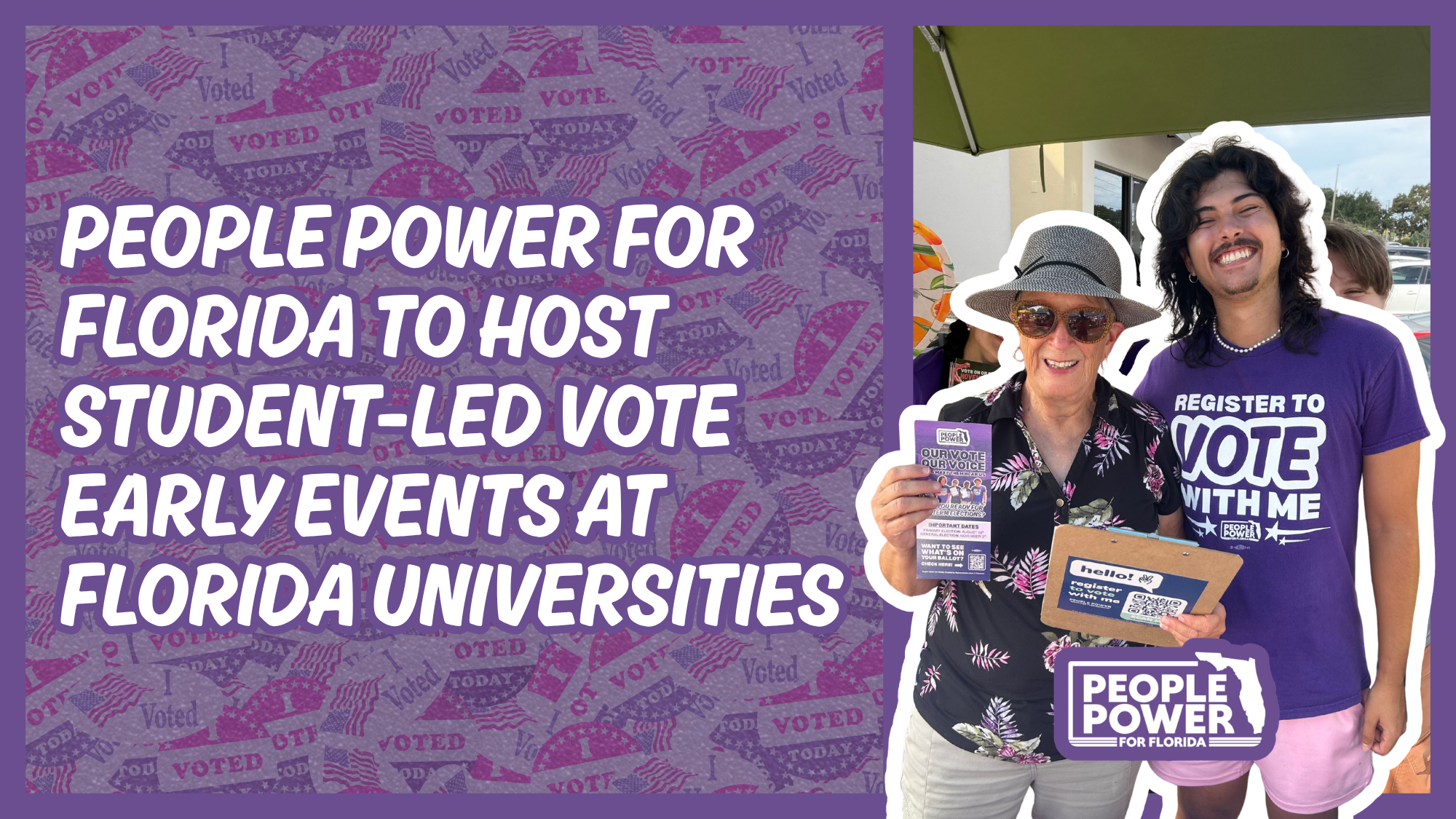 People Power for Florida to Host Student-Led Vote Early Events at Florida Universities