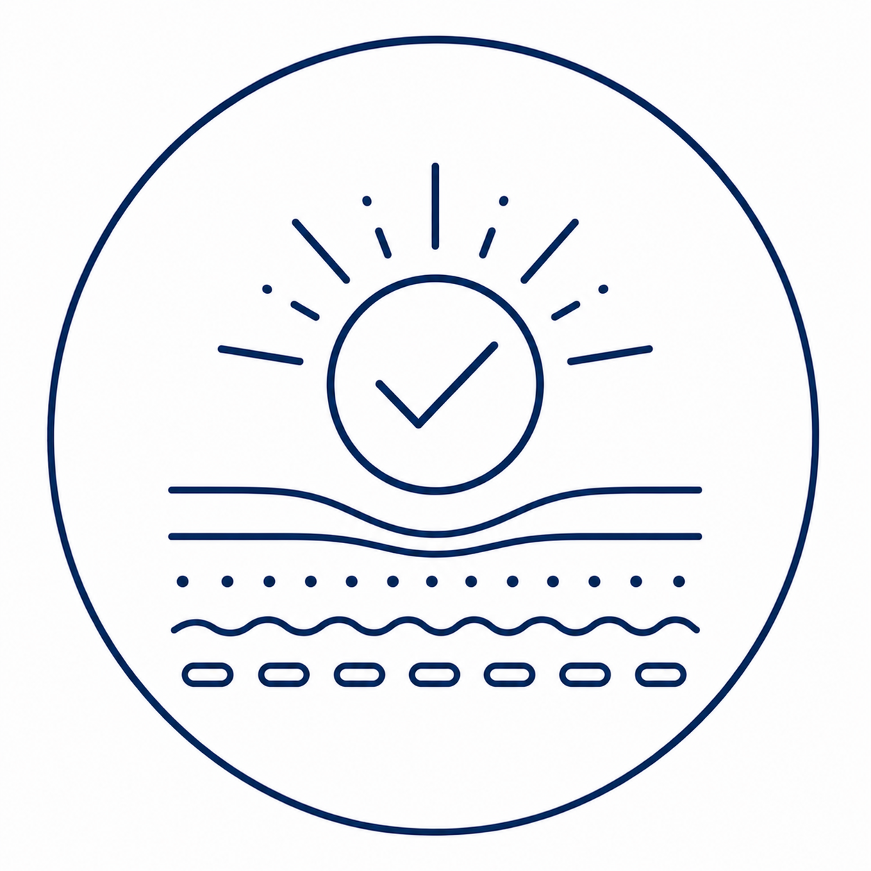 Skin quality improvement icon illustrating enhanced skin elasticity, firmness, collagen support, extracellular matrix health, and visible skin rejuvenation outcomes