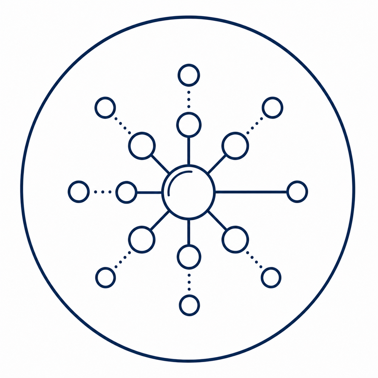 Cellular signaling icon illustrating GHK-Cu peptide communication pathways, biological signaling networks, skin cell messaging, and regenerative skin biology processes