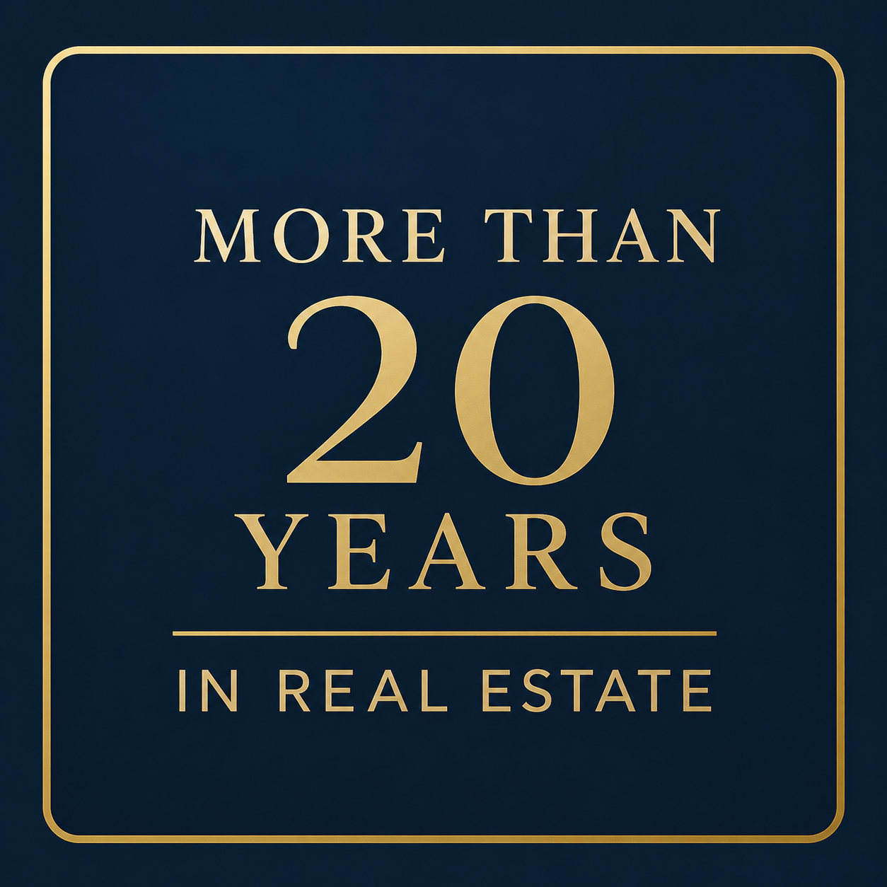 More than 20 years in real estate