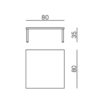 Hamptons Coffee Table 80x80