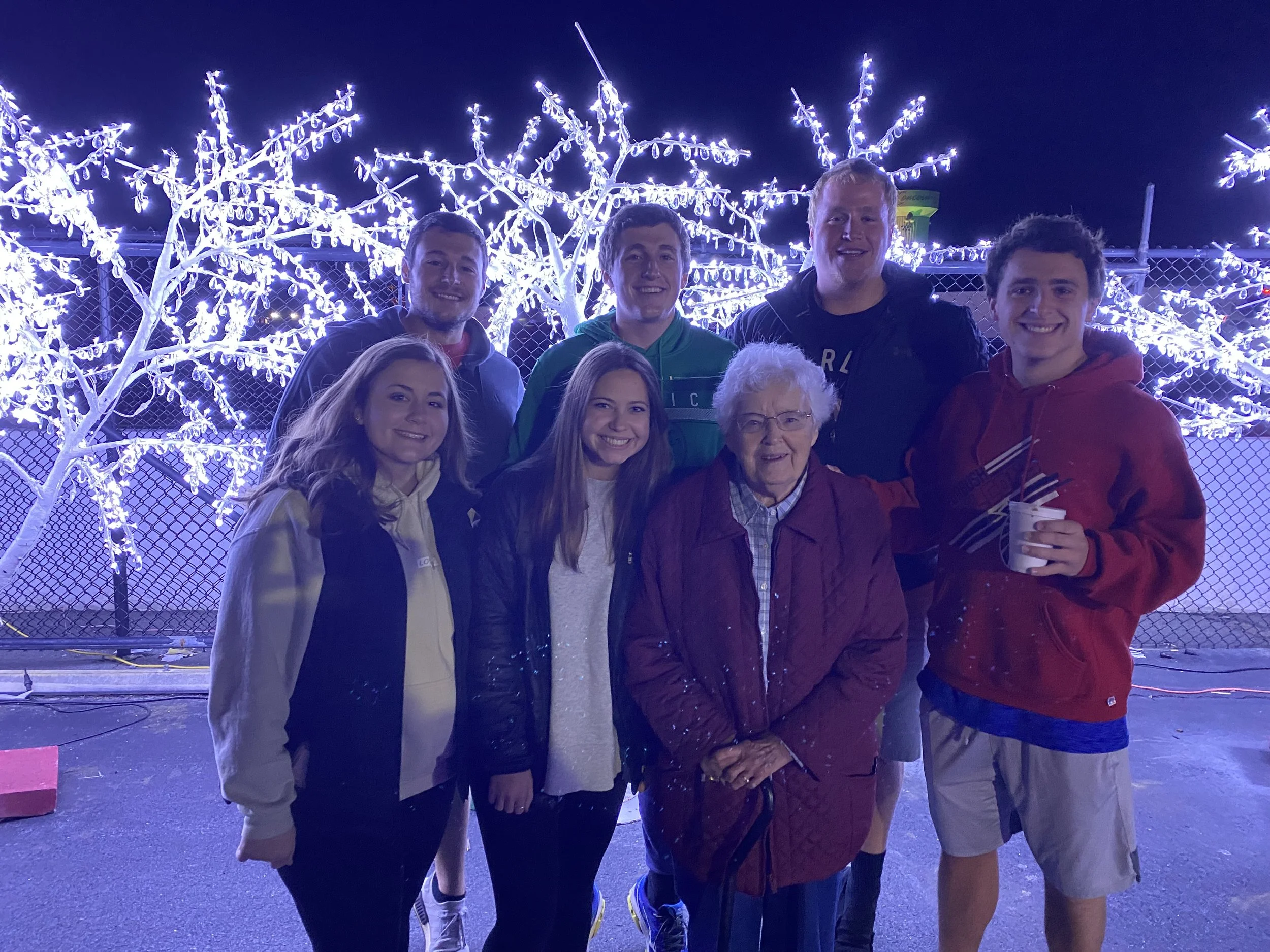 When we went to Charlotte Motor Speedway to see the lights at Christmas!