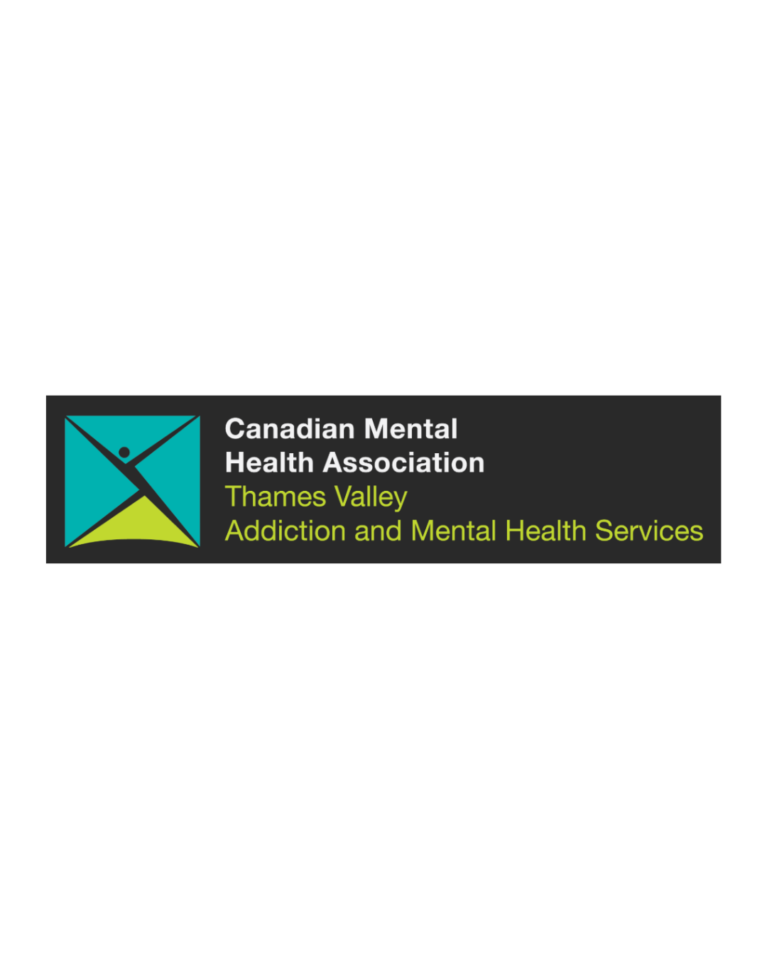 Logo of the Canadian Mental Health Association, Thames Valley, Addiction and Mental Health Services.