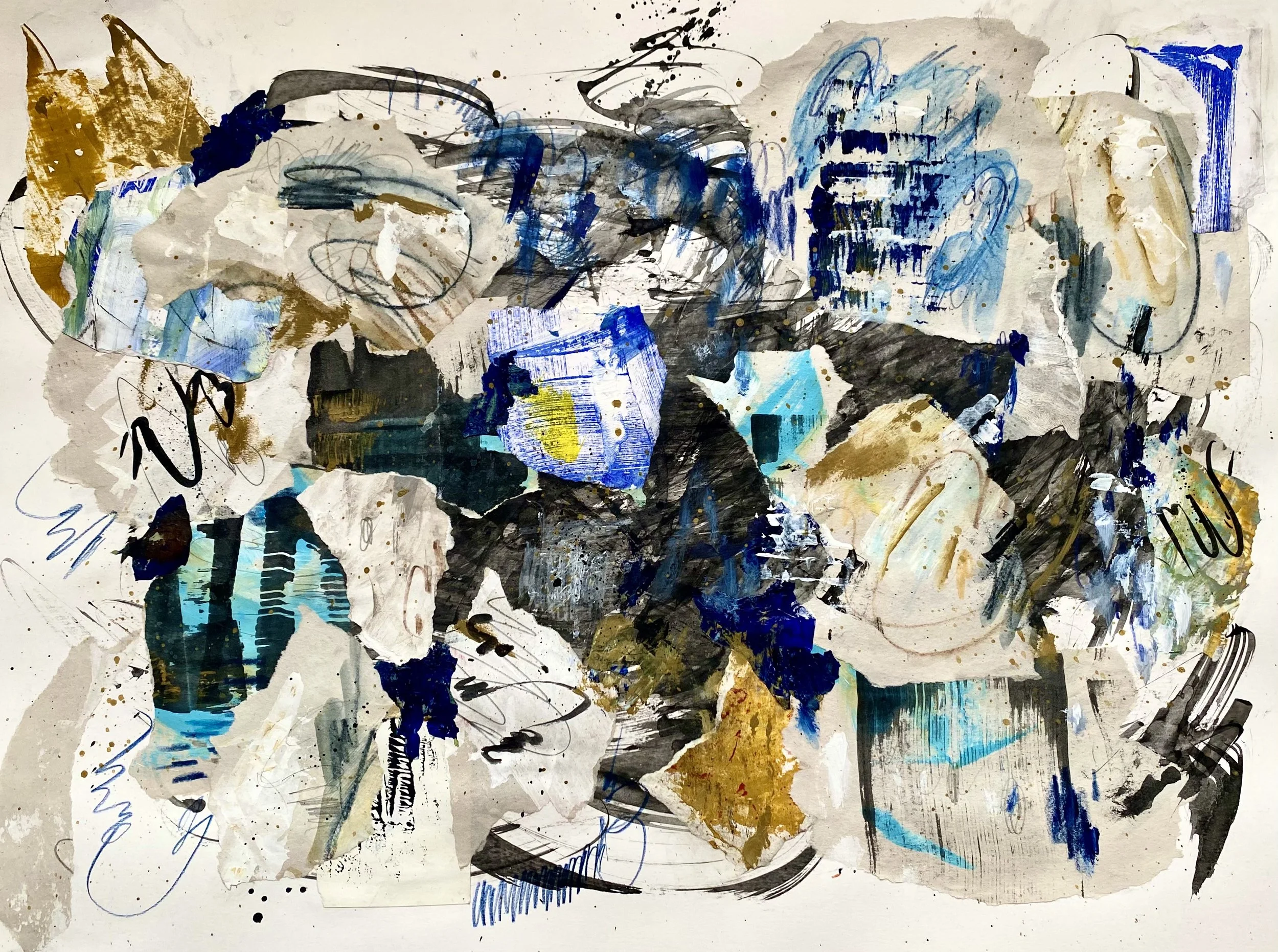 "Calming Attempt" • Mixed Media 18"x24"