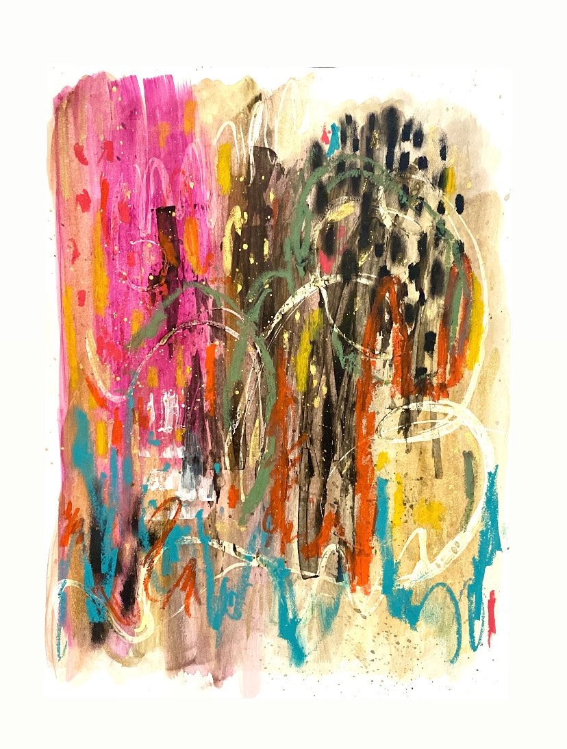 "Color in the Darkness" • Mixed Media 11"x14"