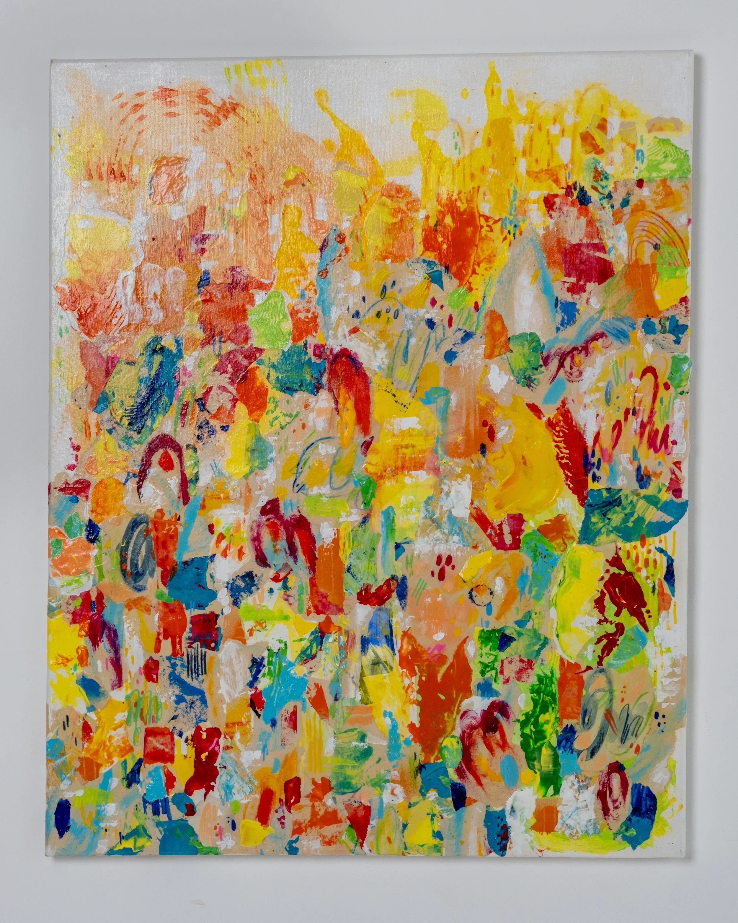 "Reaching for Happy" • Mixed Media 24"x30"