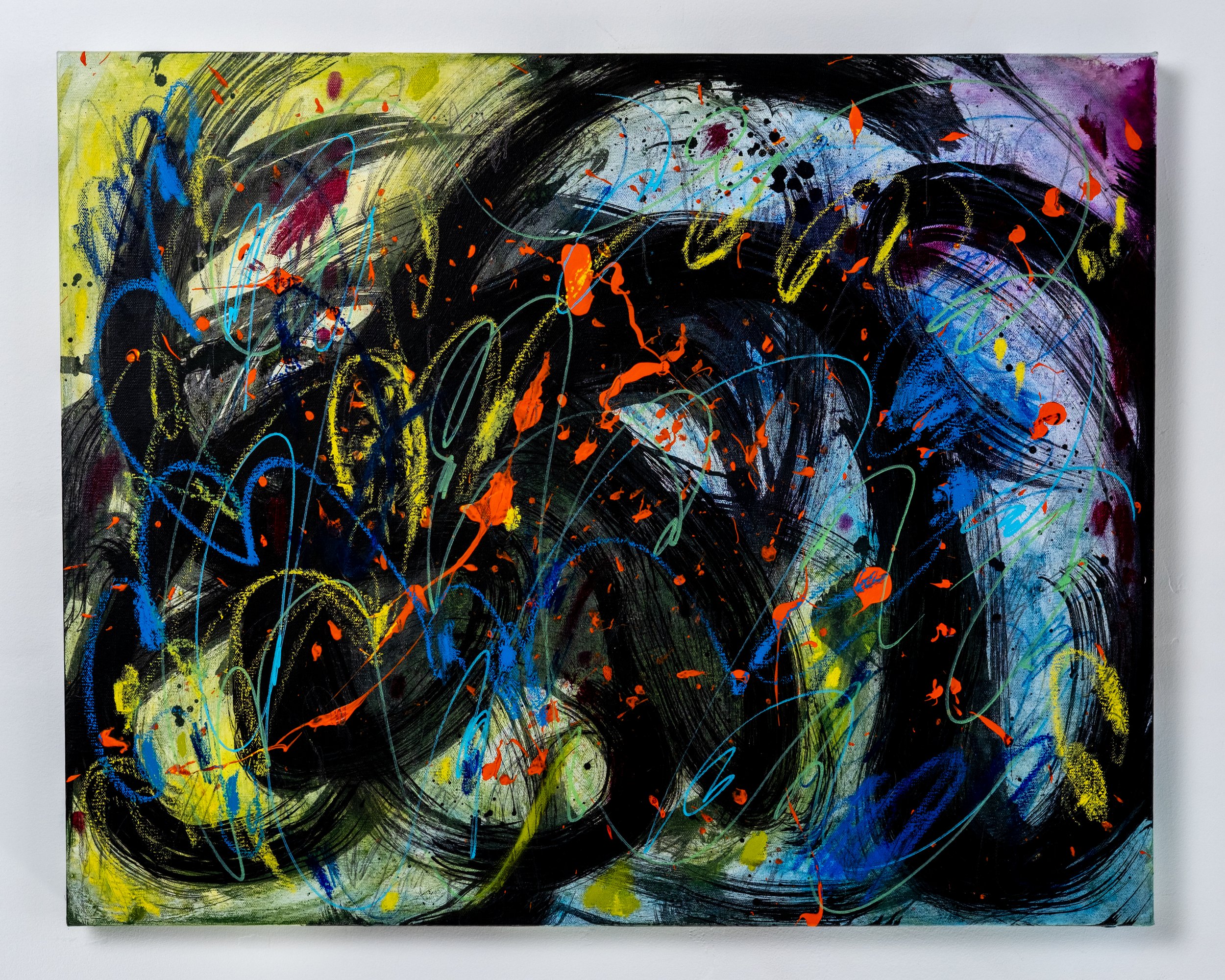 "Tapping In" • Mixed Media 18"x24"