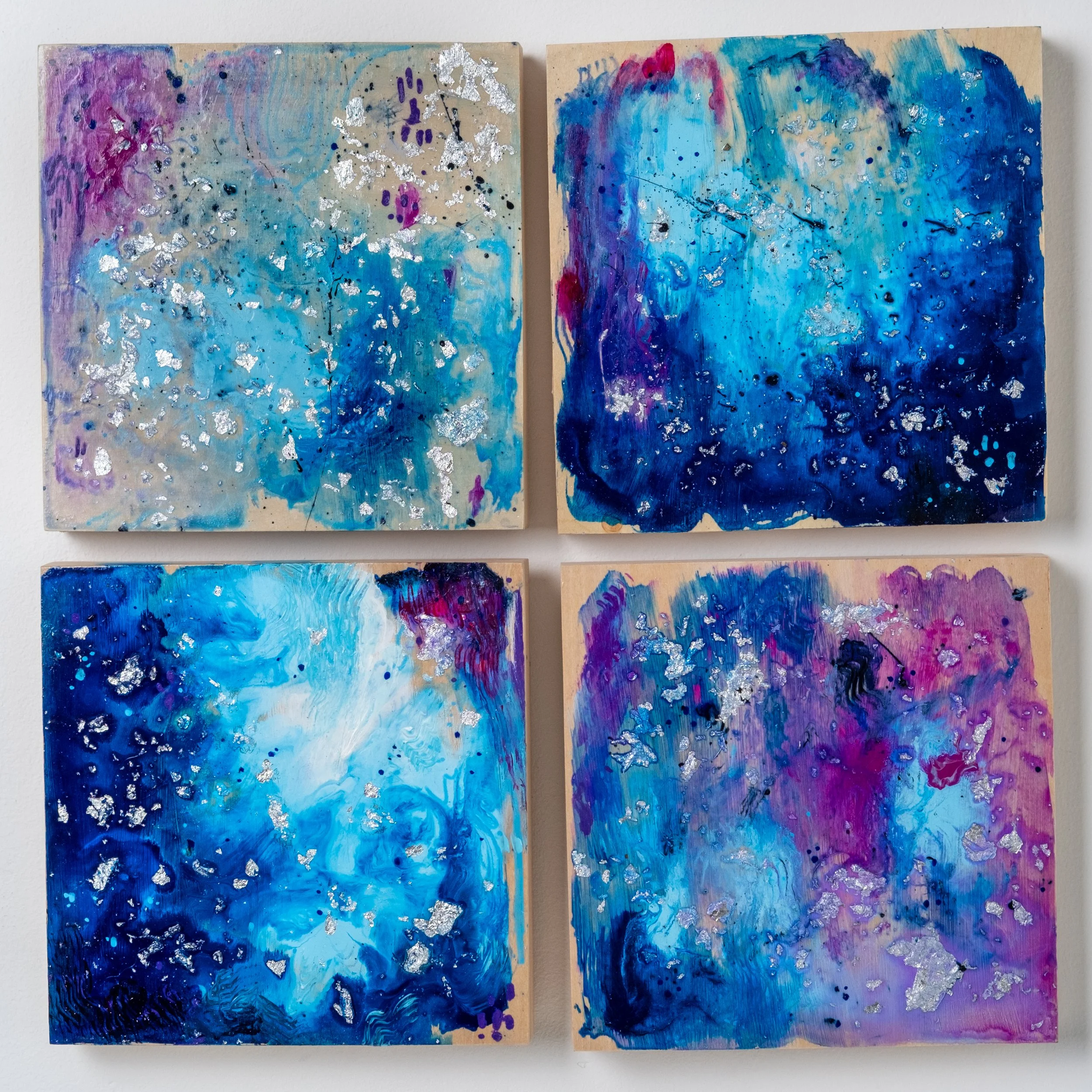"Spiritual Transformation" • Mixed Media 6"x6" (set of four)