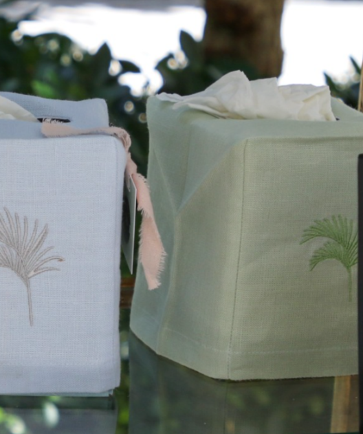 White Palm Signature Tissue Box Cover