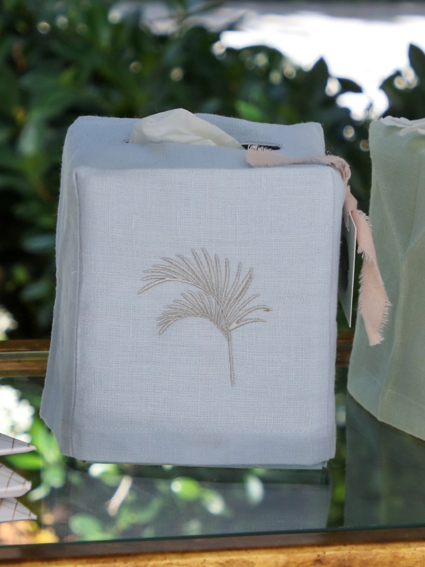White Palm Signature Tissue Box Cover