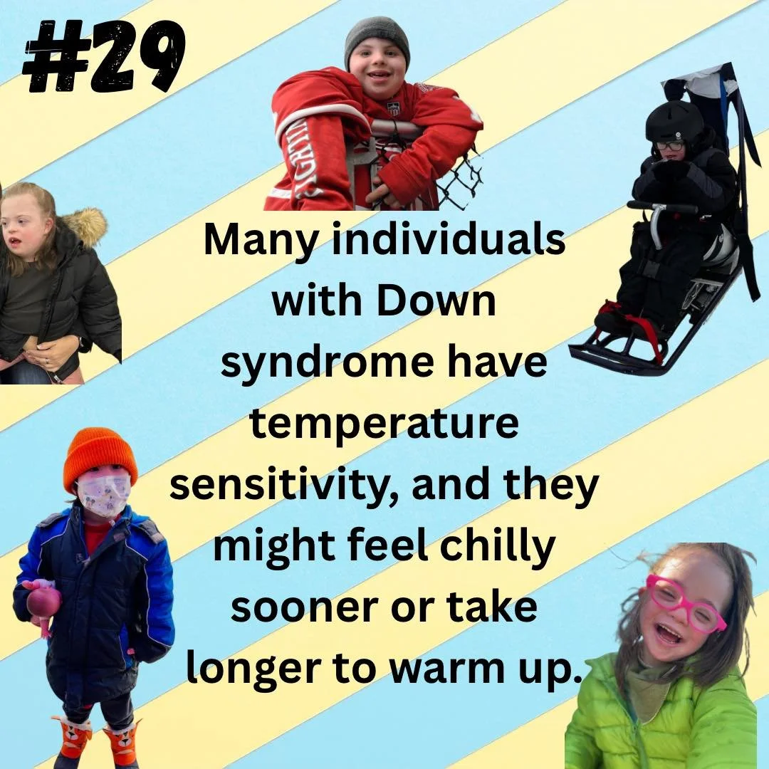 As the temps start to drop&hellip; remember, not everyone feels the cold the same. Layering up isn&rsquo;t just cozy, it&rsquo;s necessary for them! 
#HADSA #Downsyndrome
