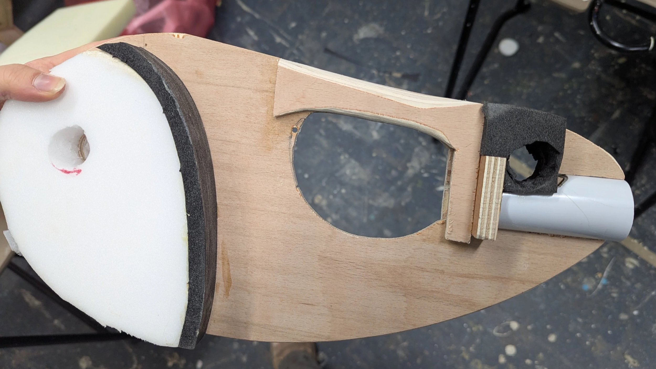 Cat torso cross section & handle 