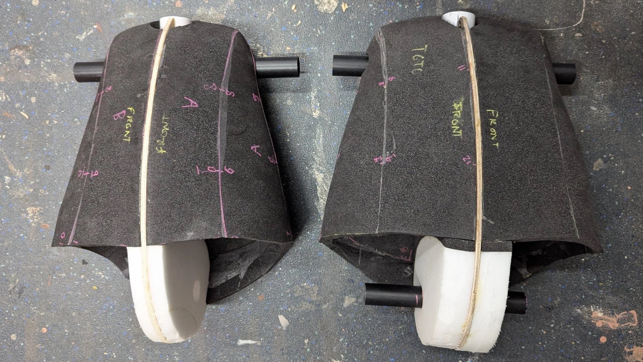 Cat torso foam cladding 