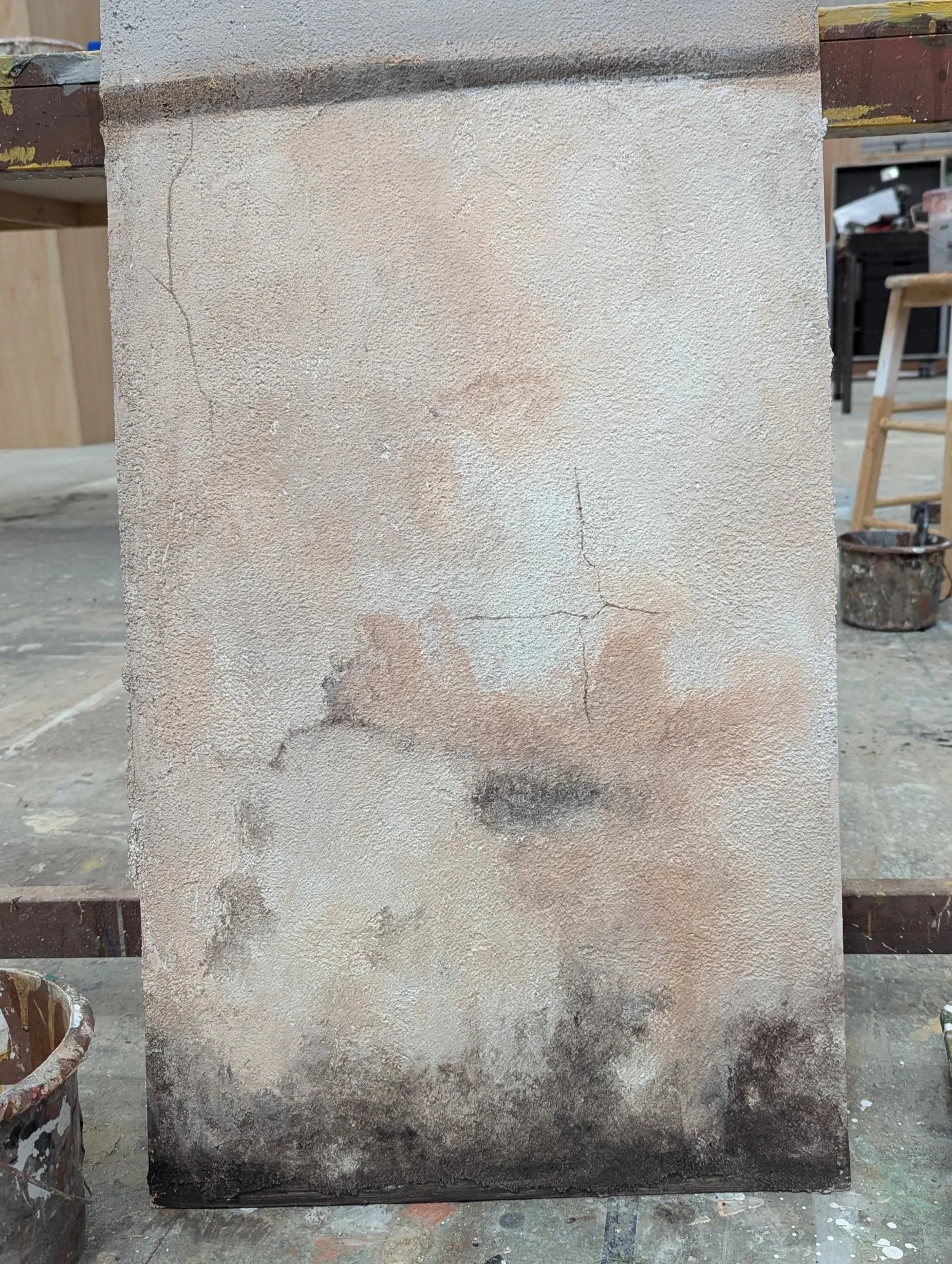 Fireplace plaster sample