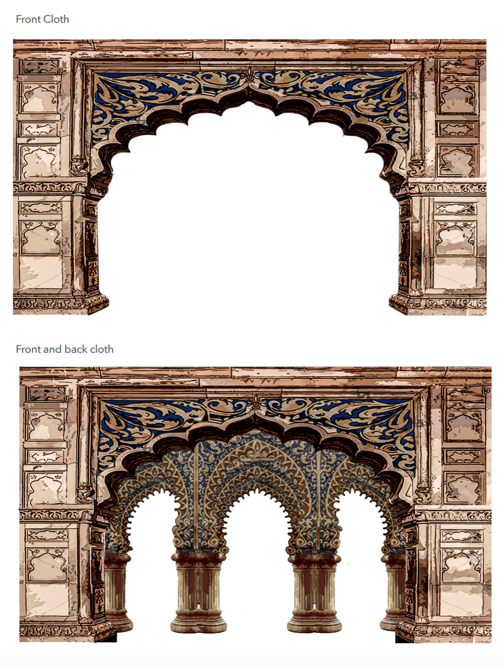 Design drawings for cloths