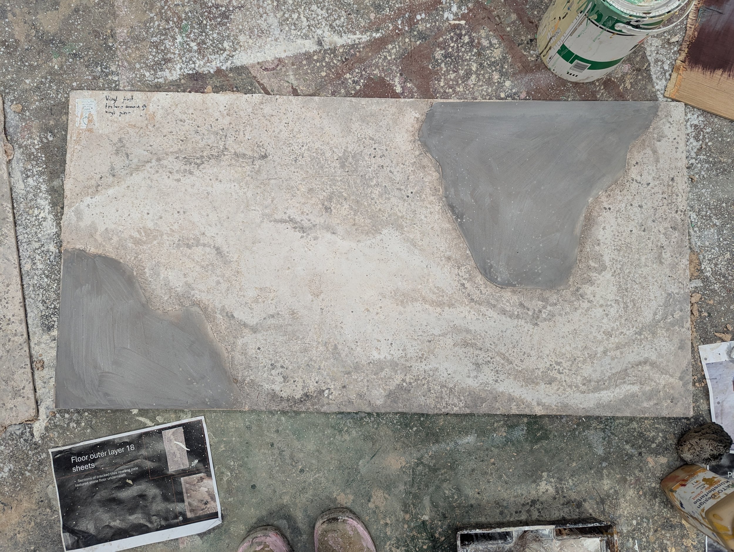 Sandstone flooring sample- Plaster and Idendon