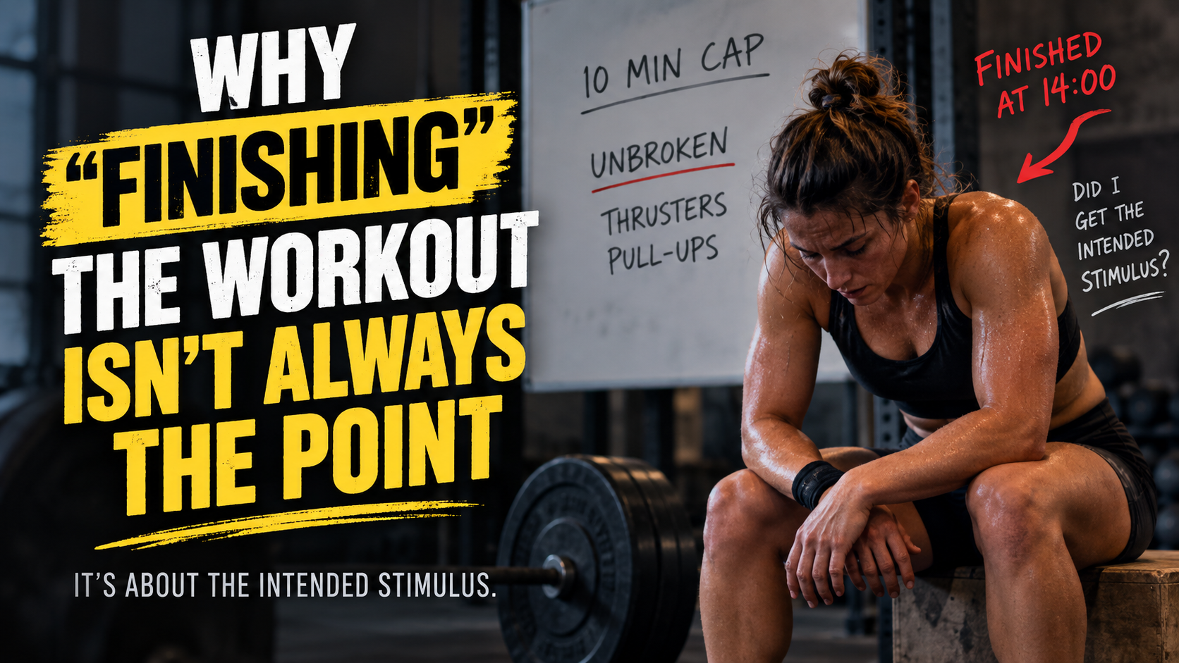 Why "Finishing" the Workout Isn't Always the Point