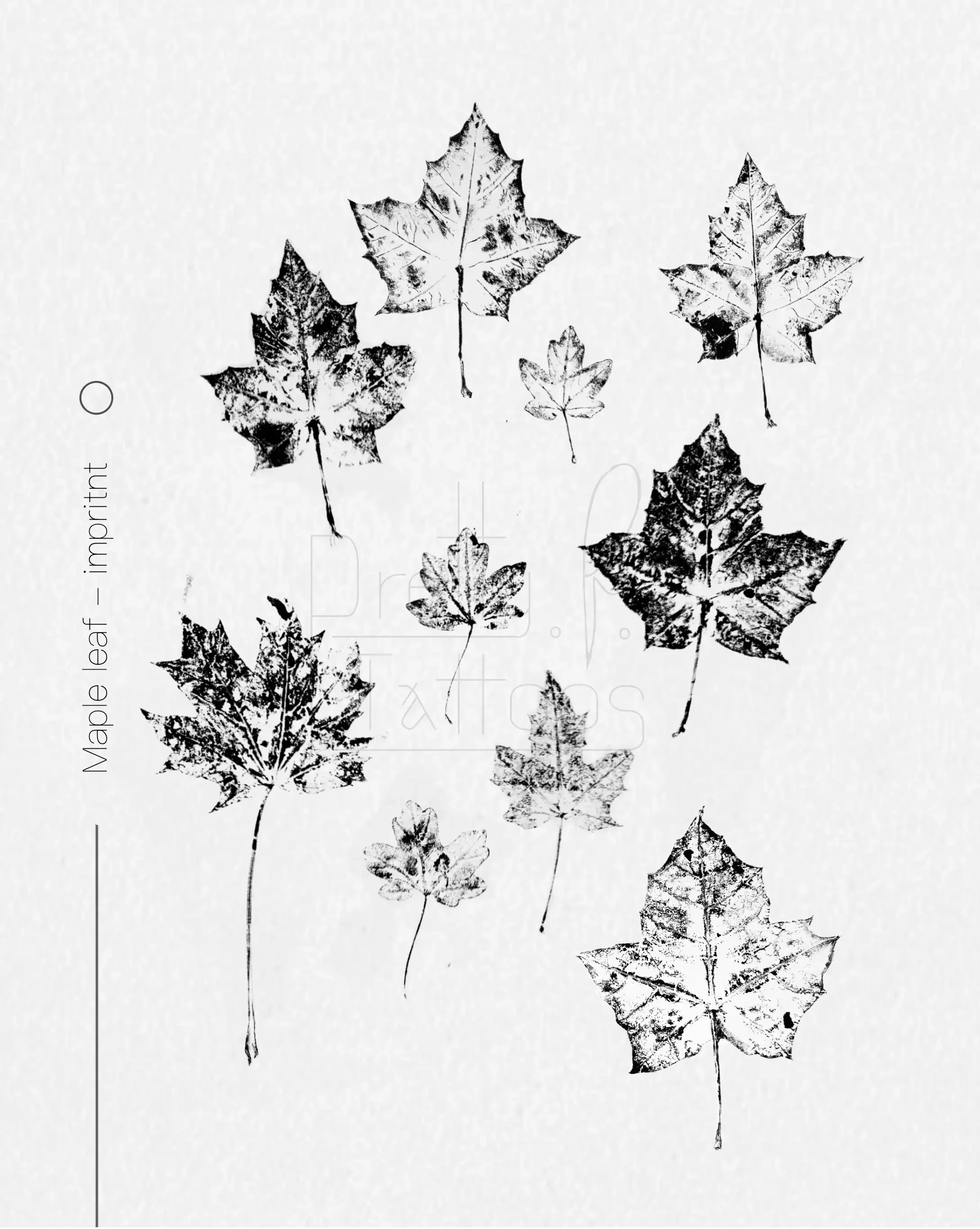 Imprint of Canadian maple leaf as a unique tattoo to memories trip in Canada, Especialia in Vancouver, BC