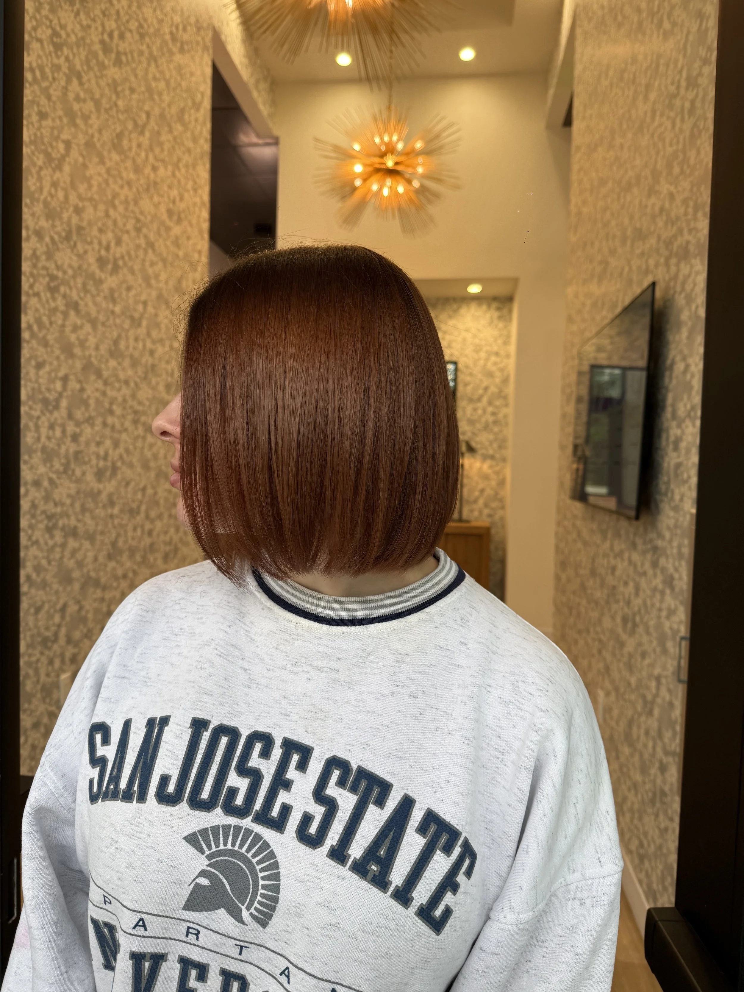 Signature haircut and all over color