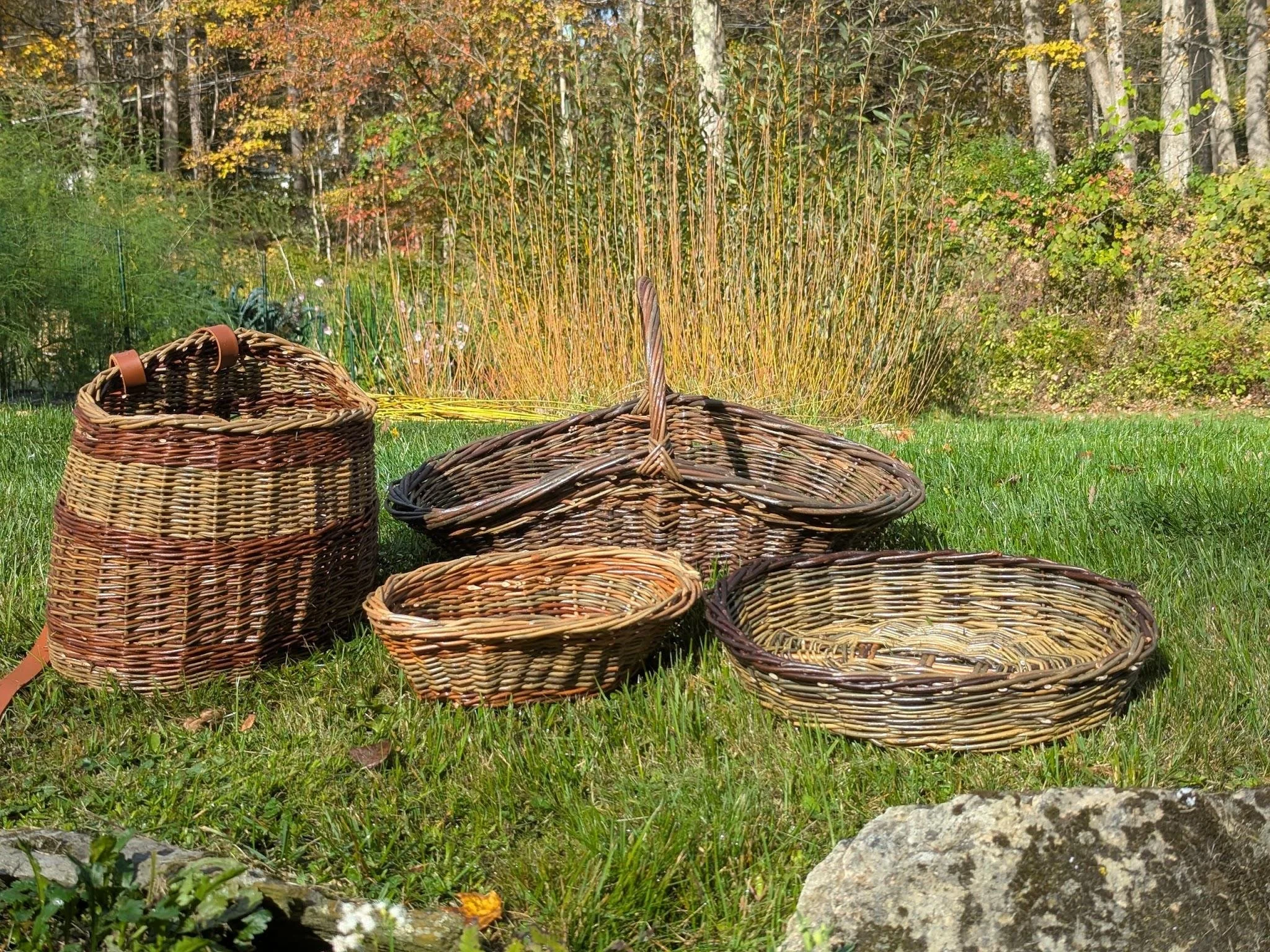 Weaving an Oval Willow Basket