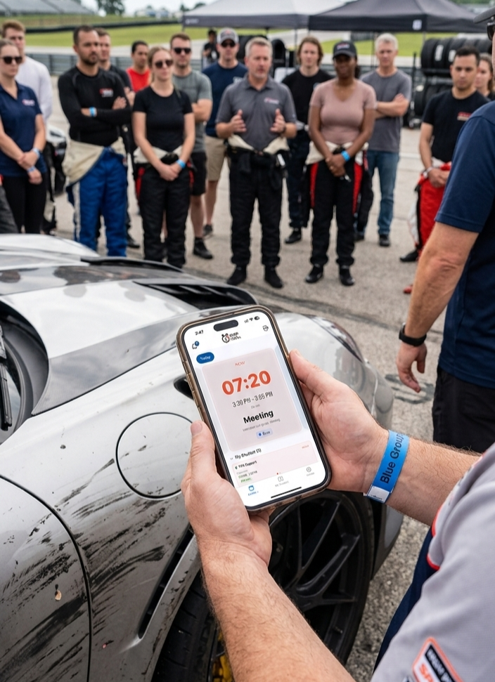 Drivers and instructors know where to be and when to be there