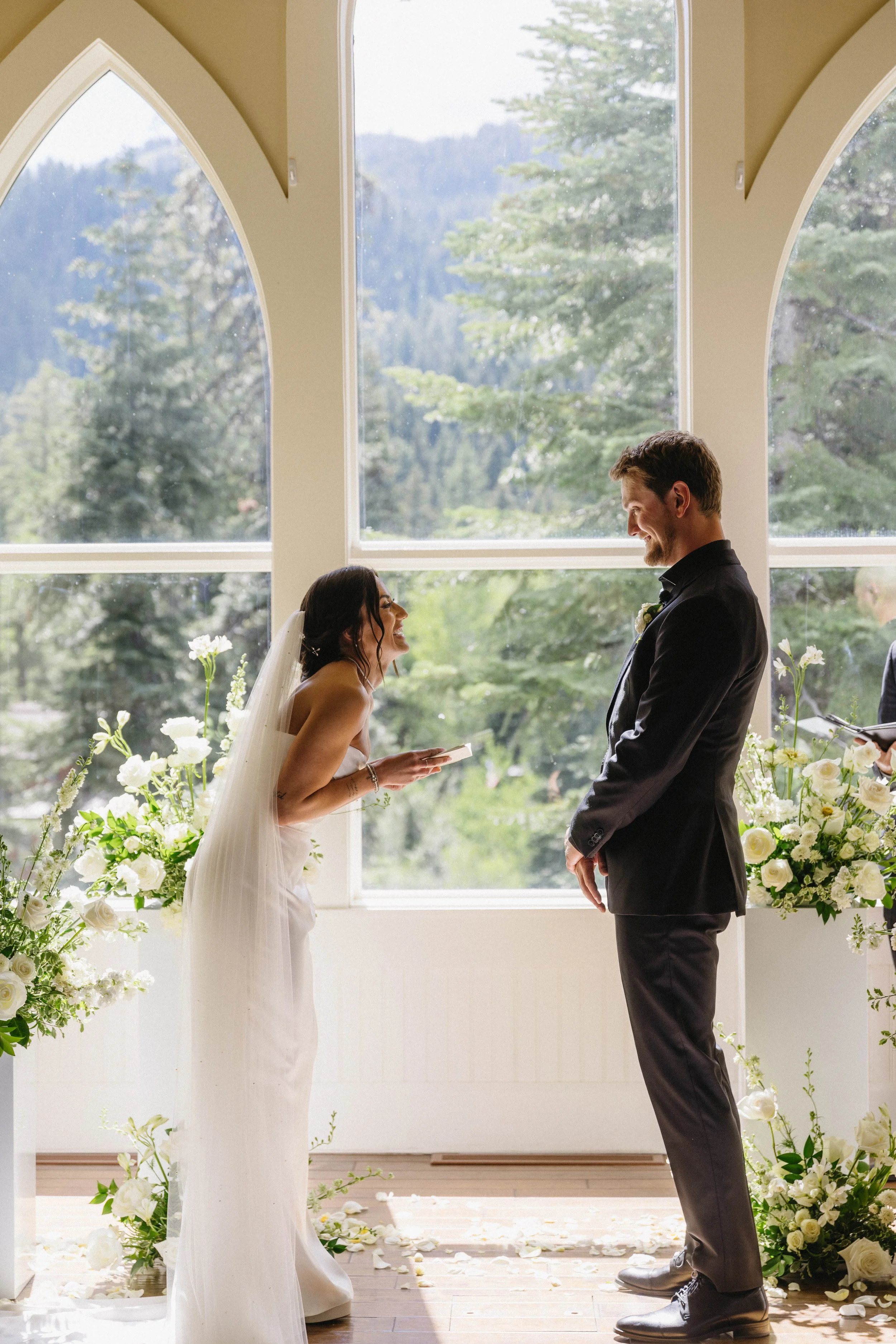 Mountain chapel wedding