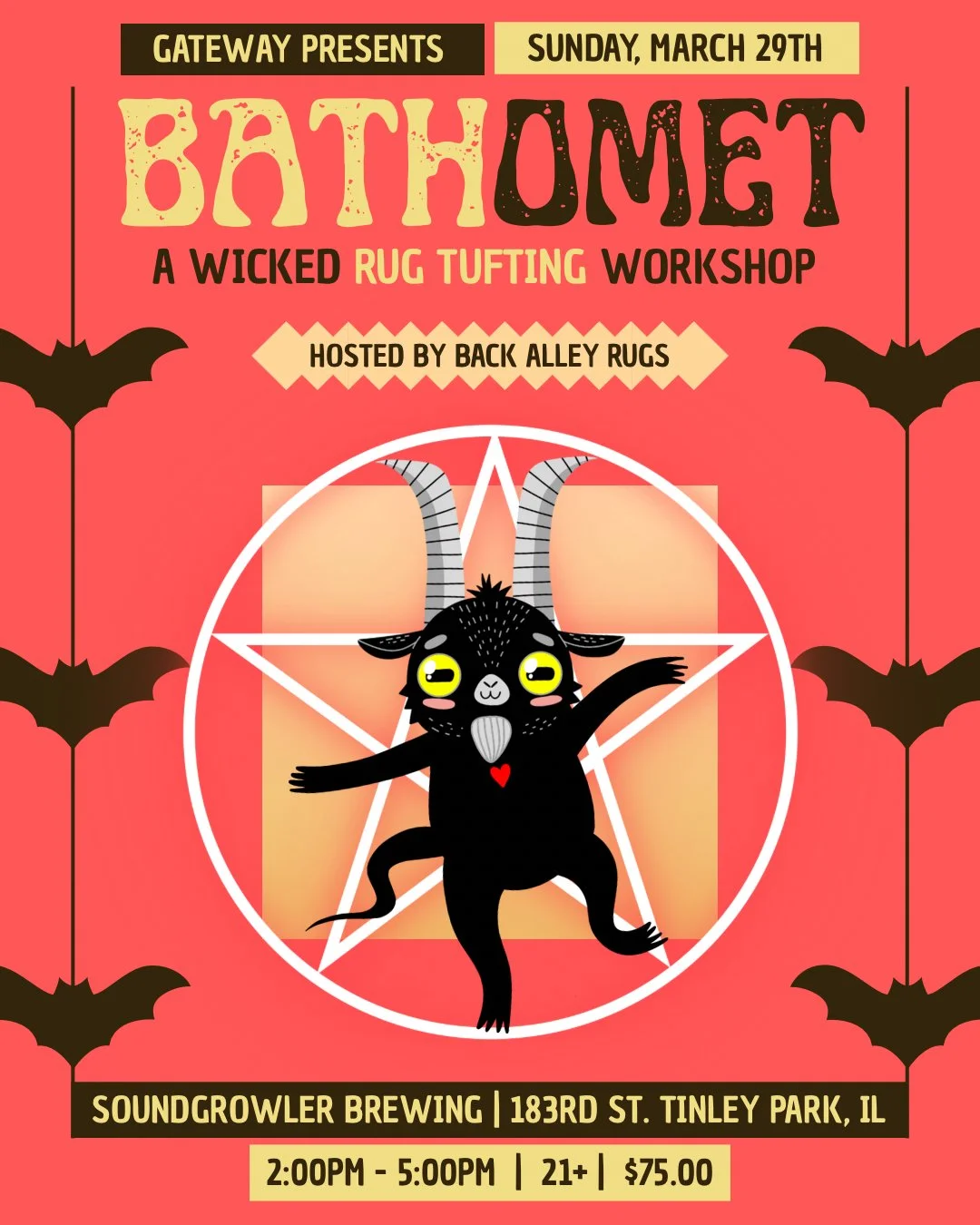 Bathomet: A Wicked Rug Tufting Workshop! 