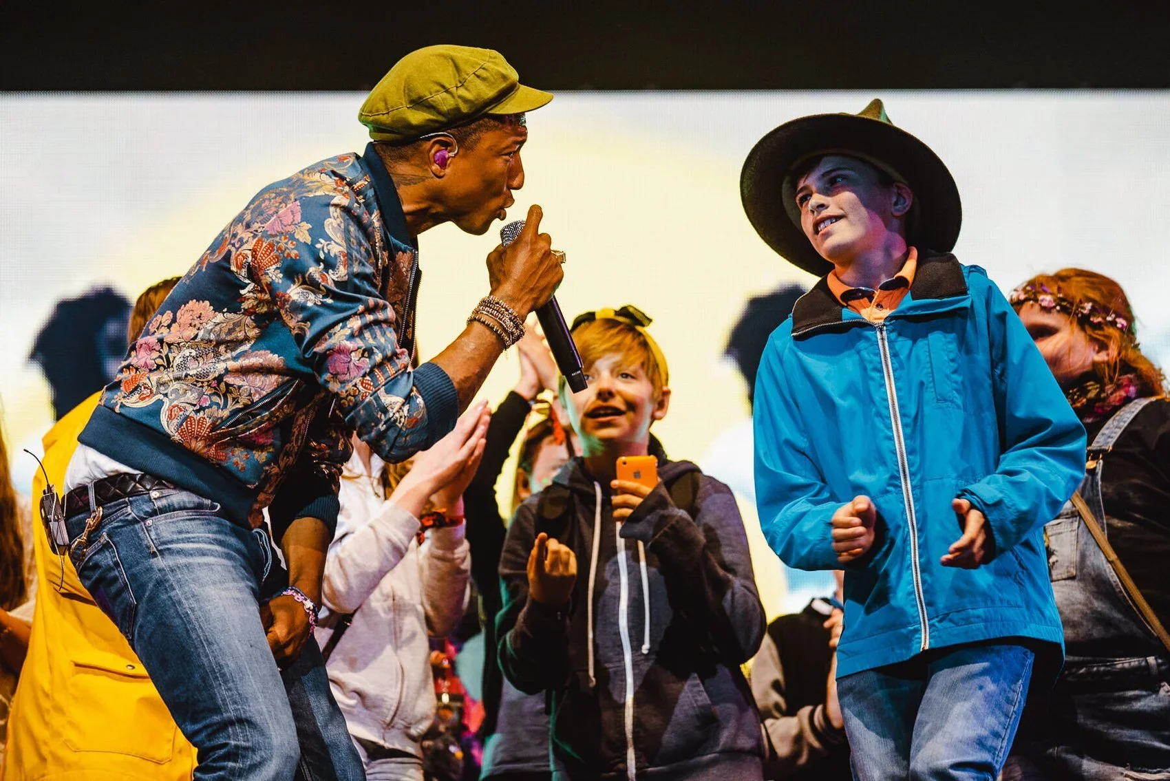 Pharrell Williams performs at Isle of Wight Festival 2015