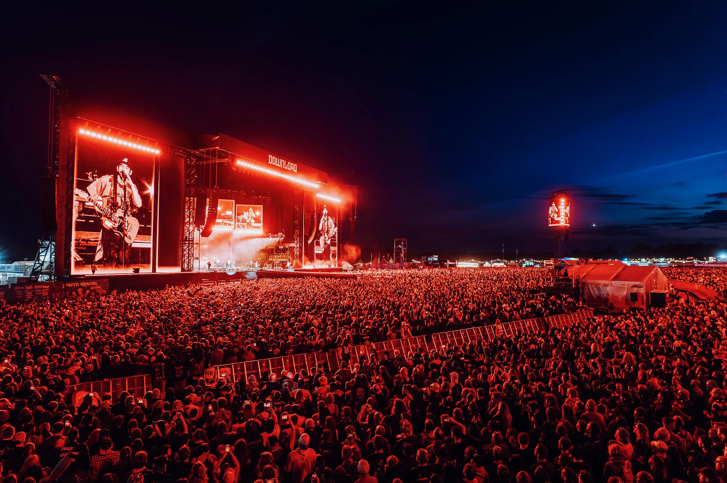 Download Festival 2026 Linkin Park Headlining the Apex Stage on Sunday Evening. Taken by James Bridle for Live Nation. 